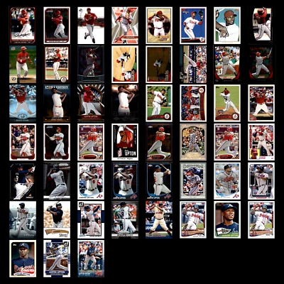 Lote 51 tarjetas de béisbol Justin Upton diferentes 2008-2015 AZ Diamondbacks/Braves Set MLB Foto 1 de 4