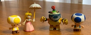 Yujin 2003 Nintendo Super Mario Princess Peach Red Yellow Toad Koopa Jr Sunshine - Picture 1 of 12
