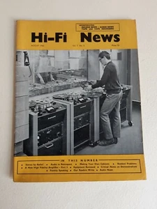 Hi-Fi News Magazine Hifi August 1962 Very Good Condition, Complete. Part of Set - Picture 1 of 2