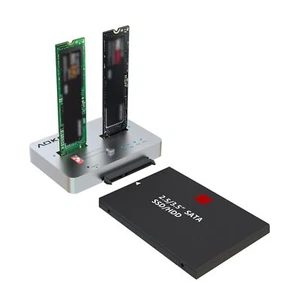 AOKO M.2 Duplicator NVMe to SATA Clone Docking Station with 2.5 /3.5 SATA A - Picture 1 of 6