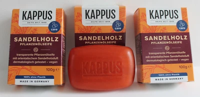 Kappus Sandelholz Seife Pflanzenölseife 3 x 100 g = 300 g, 100 % ohne Plastik - Bild 1 von 4