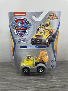 Paw Patrol Mighty Pups Super Paws True Metal Rubble Vehicle - NEW HTF Die Cast - Picture 1 of 7