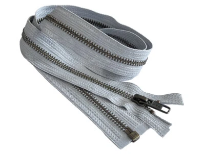 YKK #5 Antigua Latón Peso Medio Metal Chaqueta Cremallera Separadora 25" o 26" Foto 1 de 4