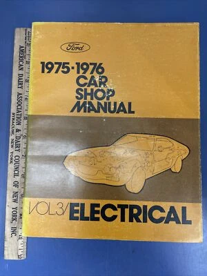 De colección Ford 1975 1976 Car Shop Manual Volumen 2 Eléctrico Mustang Thunderbird ☼�� Foto 1 de 4