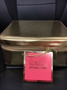 NEW W TAG Michael Kors  VERY HOLLYWOOD GOLDEN  COSMETIC EMPTY  BAG - Picture 1 of 2