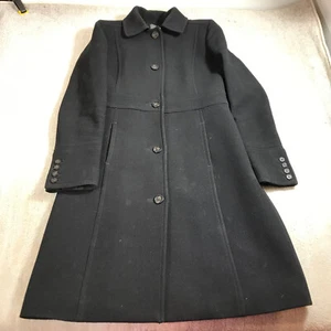 J. Crew Jacket Womens 2 Double Cloth Italian Wool Black Lady Day Button Coat - Picture 1 of 17