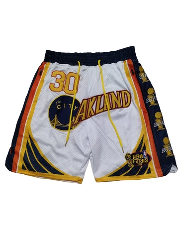 Golden State Warriors White Men Basketball Shorts Stitched Finals 2022 Curry Cover