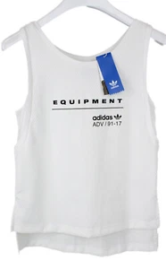 ADIDAS BK6114 T-Shirt Women's UK 8 Mesh Look High Low Hem Printed Round Neck - Picture 1 of 7