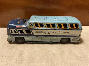 Autobús de colección 1956 litografía de hojalata a batería galgo escénico cruser juguete - Japón - Imagen 1 de 14