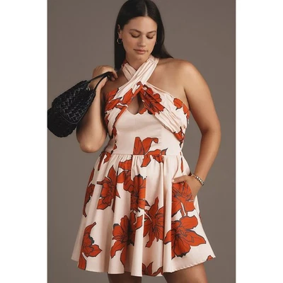 Nuevo Mameluco Floral Anthropologie Hutch Wrap $168 MÁS 2X Rojo/Rosa Foto 1 de 4