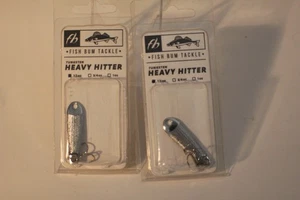 2 PESCE BUM TACKLE HEAVY HITTER TUNGSTENO JIGGING CUCCHIAIO 1/2 OZ 1 1/2" LUNGO ARGENTO - Foto 1 di 1