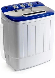 Display4top Compact Twin Tub Washing Machine Spin w/Hose 3.6KG washer dryer Blue - Picture 1 of 6
