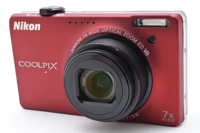 [Almost MINT] Nikon COOLPIX S6000 Red 14.2MP Digital Camera English From JAPAN - Image 1 of 4