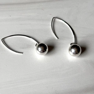 Sterling Silber 925 Kugel Ohrhänger ca. 1,5" - Bild 1 von 6