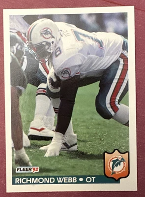 1992 Fleer #237 Richmond Webb - Miami Dolphins - Image 1 of 2