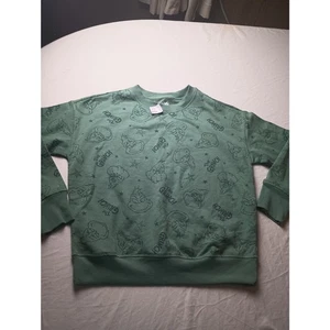 Maurices Grinch Sweatshirt Allover-Grafik Rundhalsausschnitt neu mit Etikett Small grün Urlaub - Bild 1 von 6