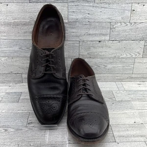 Allen Edmonds Sanford Brown Leather Derby Dress Shoes Men Size 9.5D - Picture 1 of 10