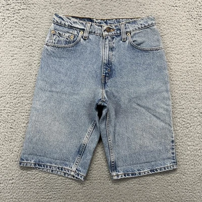 VTG Levi's 505 Shorts Womens 7 Faded Blue Denim USA Regular Fit Jean Jorts 90s - Image 1 of 4