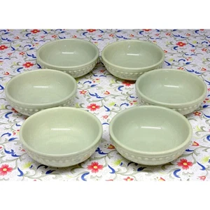 Juego de 6 cuencos de salsa JC Penney Home PEARL verde lote usado en excelente estado retirado - Imagen 1 de 3