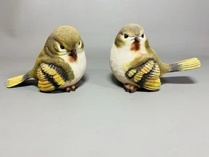 Ruby-Crowned Kinglet Resin Figurines Set of 2 Warbler Finches Home Garden Decor - Picture 1 of 12