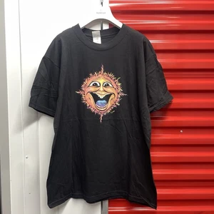 Vintage Y2k 90s Mike Dubois Smiling Sun Grateful Dead Laughter Club Tee Shirt L - Picture 1 of 3