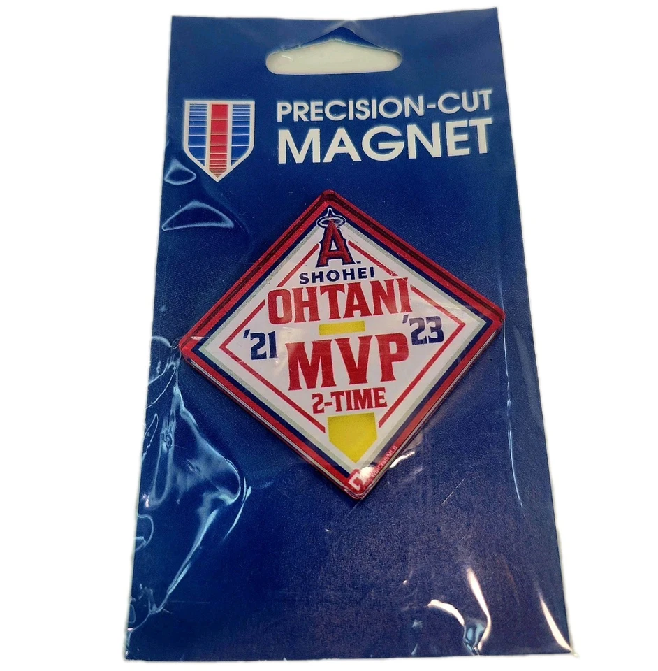 New Shohei Ohtani Los Angeles Angels Metal Magnet 2021 '23 AL 2 Time MVP 2x2 MLB - Image 1 of 4