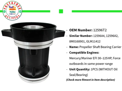 For Mercury Marine Force 12596T2 Propeller Shaft Bearing Carrier 12596A4 12596A2 - Image 1 of 4