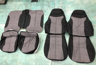 1993-2002 Chevrolet Camaro NOS OEM Original Black/Gray Cloth Seat Skins Covers - Image 1 of 4