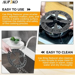 Anillo quemador de gas de hierro fundido mejorado de 5 pulgadas con tacos antideslizantes para cafeteras - Imagen 1 de 9