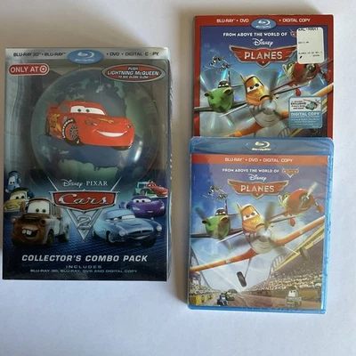 Disney Cars 2 Exclusive Blu-ray DVD 3D Collector’s 5 Disc Combo Lot Planes Pixar - Image 1 of 4