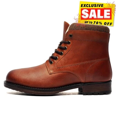 Red Tape Frampton Cuero Forro Cálido Diseño Hombre Botines Marrones - Imagen 1 de 4