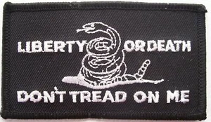 DON'T TREAD ON ME - LIBERTY OR DEATH PATCH - TEA PARTY - MOTORCYCLE VEST PATCH - Picture 1 of 1