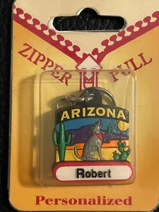 Arizona "Robert" Zipper Pull Bag Tag Personalized with Name *New - Picture 1 of 2