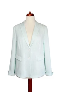 Taifun Blazer Gr.44 mint hellblau gestreift Seersucker Jacke Business Büro - Bild 1 von 3