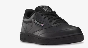 Youth Reebok Club C Shoes Black/Charcoal-Int 100% Original Brand New - Picture 1 of 6