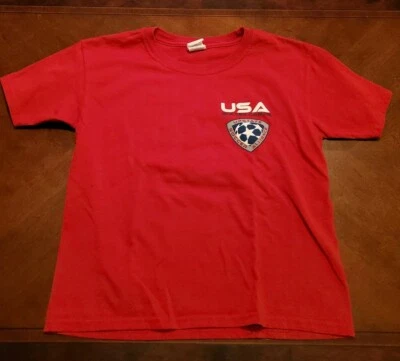 Campamento de fútbol Jerzees Dripower EE. UU. norte del estado niños talla mediana Foto 1 de 2