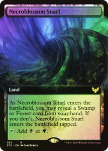MTG FOIL Necroblossom Snarl Extended Art  - Strixhaven: School of Mages #363 - Picture 1 of 1