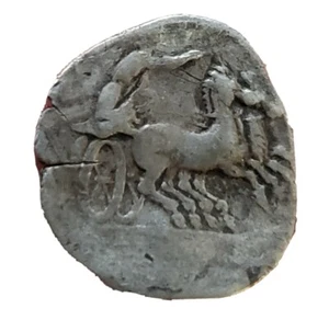 Campania, Neapolis AR Triobol. Circa 300-275 BC. Apollo & Nike in Biga. Rarity - Picture 1 of 2