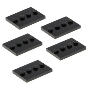 5x Lego Tile Modified 3x4 Black Minifigure Stand Plate 17836 88646 - Picture 1 of 1