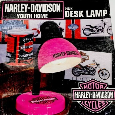 Harley Davidson Motorcycle Pink Desk Lamp New Old Stock 2008 - Image 1 of 4