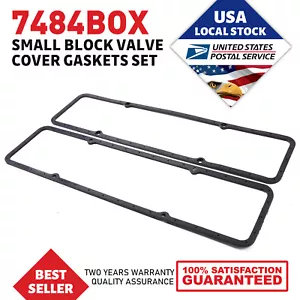 7484BOX Valve Cover Gaskets Set Compatible For Chevy Vehicle SBC Small Block - Picture 1 of 14