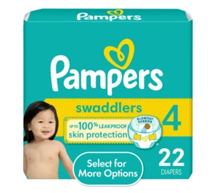 Pampers Swaddlers Baby Diaper Size 4, 22 Count SAMEDAY SHIPP!!!! - Picture 1 of 5