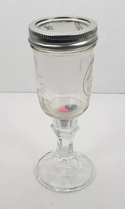 Klarglas Einmachglas Country Kelch Redneck Weinglas 8" hoch - Bild 1 von 8