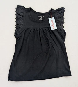 Cat & Jack Girl's Top Size S 6/6X Black Tank NEW - Picture 1 of 12