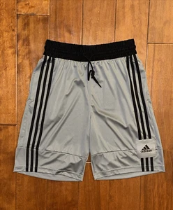 Pantalones Cortos de Baloncesto Adidas 3G Speed X Para Hombre Gris Medio Rayas Negras Aeroready Nuevos con Etiquetas - Imagen 1 de 15