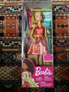 Barbie Weihnachten Urlaub Puppe Mode Kleid Geldbörse Schuhe Blond Haar Not Box - Bild 1 von 2