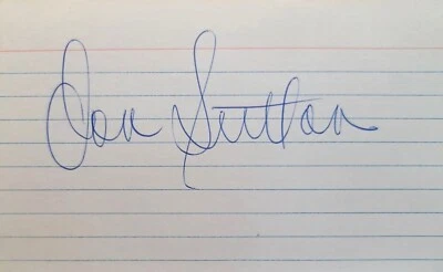 Don Sutton HOF LA Dodgers 1966-1980 signed 3x5 index card JSA COA FF54854 - Image 1 of 3