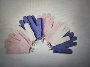 6 Pair Large Exfoliating Skin Smoothing Nylon Bath Spa Body Shower Gloves Unisex - Picture 1 of 5