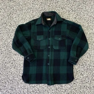 Eddie Bauer Wool Button Up Shirt Long Sleeve Thick Heavy Flannel USA VTG Mens M - Picture 1 of 11