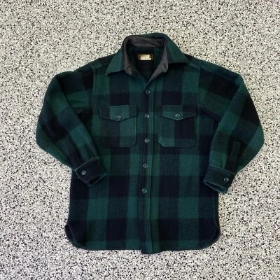 Eddie Bauer Wool Button Up Shirt Long Sleeve Thick Heavy Flannel USA VTG Mens M - Image 1 of 4